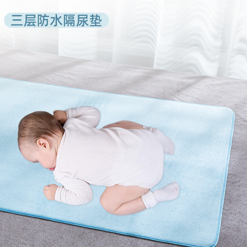 Gaowai 대나무 섬유 샌드위치 기저귀 패드, 두껍고 피부 친화적인 3겹 기저귀 패드, 재사용 가능 공장 직접 공급