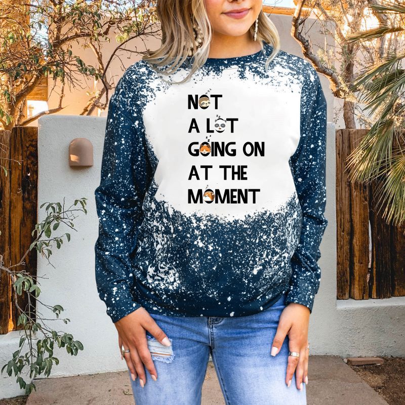 Felpa con cappuccio ampia a maniche lunghe con scollo rotondo autunno e inverno 2024 da donna alla moda con stampa inglese_voghion.com