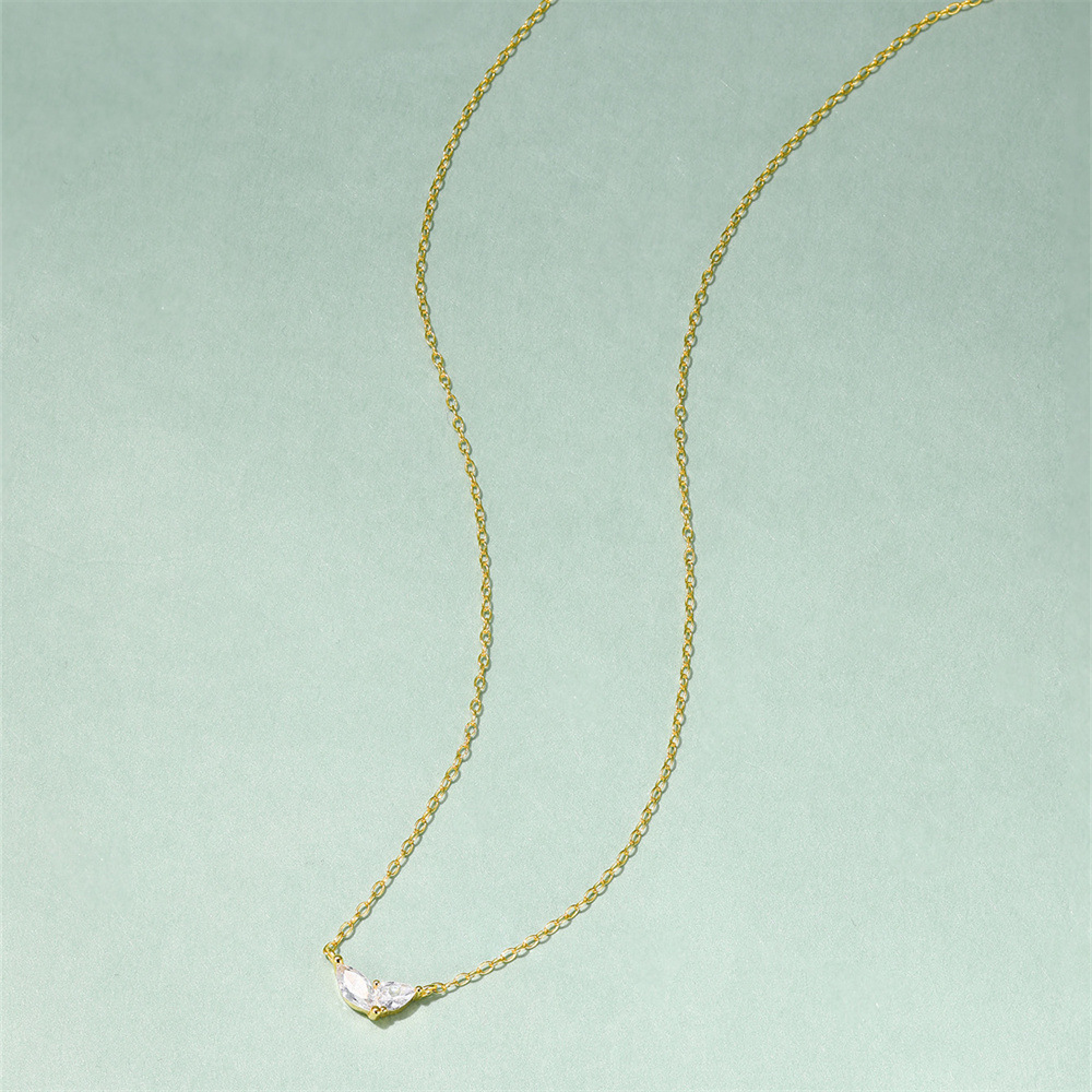 Geometric Pattern All Seasons Season 925 Sterling Silver Geometric Zircon 925 Sterling Silver Cable Chain Pendant Necklace