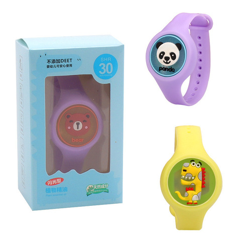 Luminous mosquito repellent bracelet, flash mosquito repellent watch, cartoon mosquito repellent buckle bracelet, factory direct selling bracelet, street stall wholesale