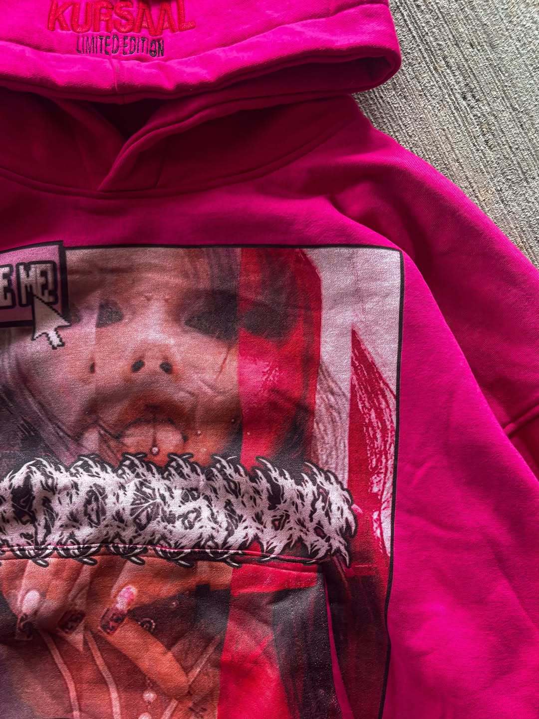 Sudadera con capucha estampada mujer hombre pareja rosa divertida_voghion.com