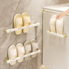 BoLan Slippers Rack, Bathroom Storage Shelf, Wall-Mounted Non-Perforated Shoe Organizer for Bathrooms and Toilets