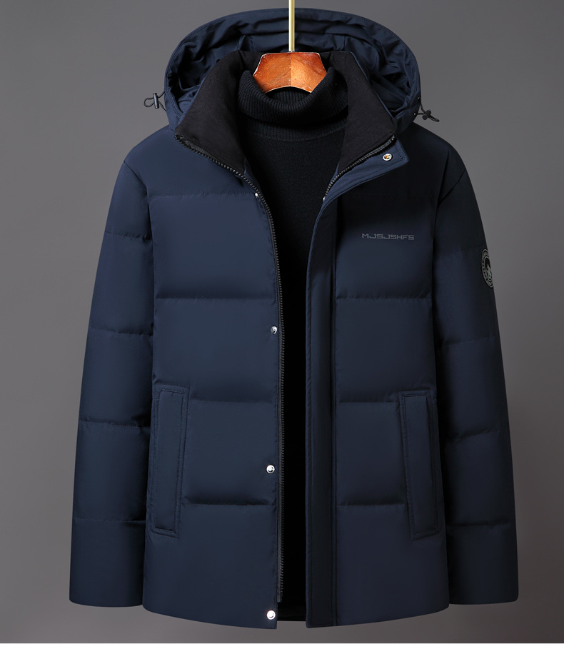 Men's Winter Jacket Thickened Short Coat Trendy Wide Lapel Style_voghion.com