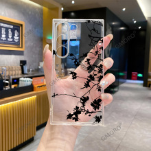 外贸热销简约男款款枯树逢春适用三星手机壳S20Plus透明保护套s25