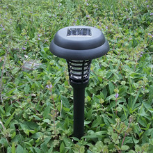 太陽能滅蚊燈LED圓形塑料戶外庭院防雨草坪燈滅蚊蟲花園燈殺蟲燈