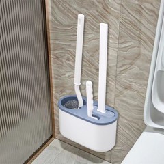 Creative Toilet Brush Toilet Brush Japanese S-shaped No-Dead-Angle Toilet Brush Bathroom Toilet Brush Set of 3