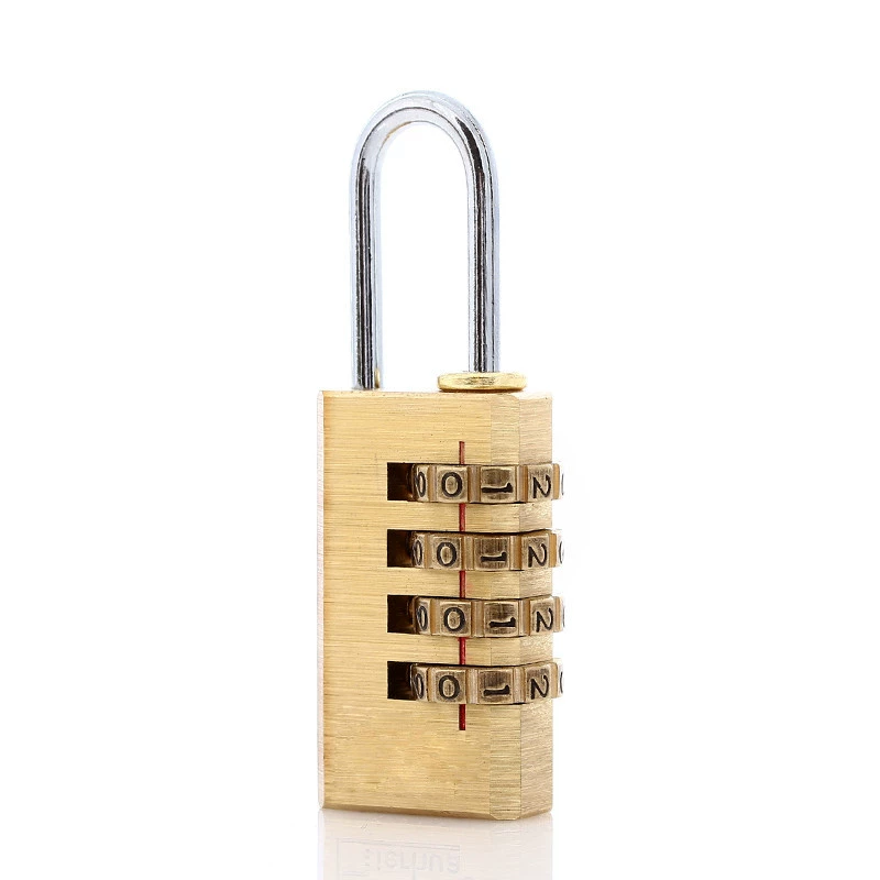 Timinal solid bronze password hanging lock luggage box letter box cabinet brass password lock 214