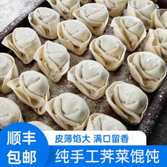 纯手工新鲜荠菜鲜肉大馄饨云吞半成品早餐速食速冻方便混沌袋装