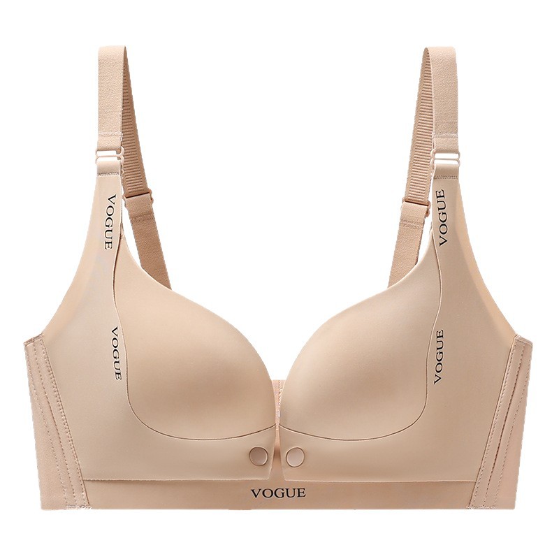女性用の薄いシームレスマタニティブラ、プッシュアップ、ノンワイヤー、快適な授乳ブラ、妊娠中の固定カップ
