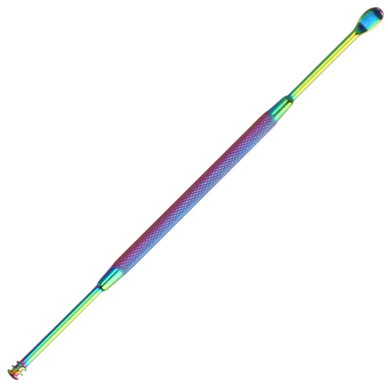 清潔耳器子供用スパイラル二頭スプーン耳掘り耳ステンレス耳スプーン美化粧耳器耳取りツール|undefined