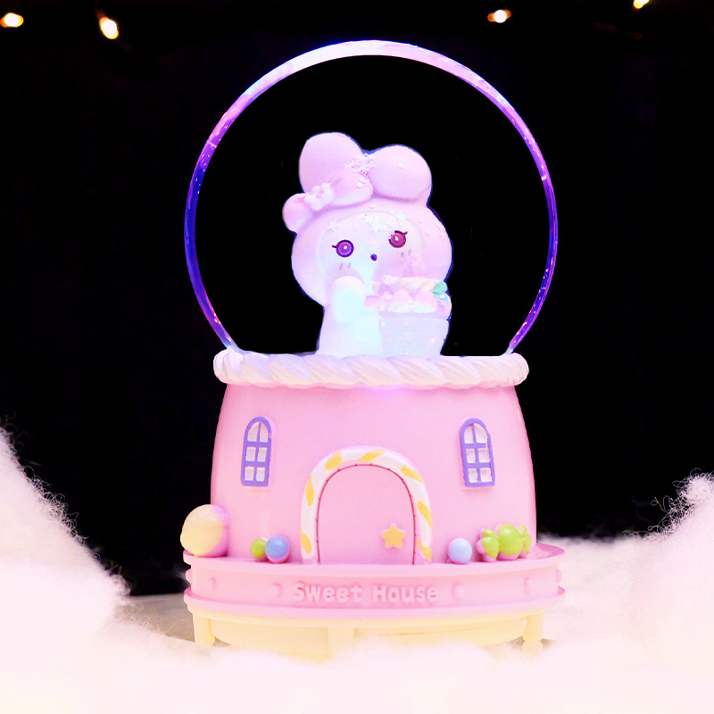 Caricatura adorable perro Pacha bola de cristal adornos de nieve luminosa para niños niños niñas estudiantes regalos al por mayor
