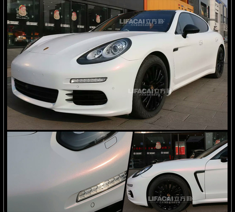 Car Color Changing Film White Film Sticker Pet Piano White Matte Glossy Crystal Carbon Fiber Full Body Interior