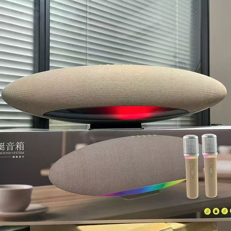新款跨境飞艇蓝牙音箱插卡6代带话筒电脑桌面低音炮车载HIFI音响|undefined