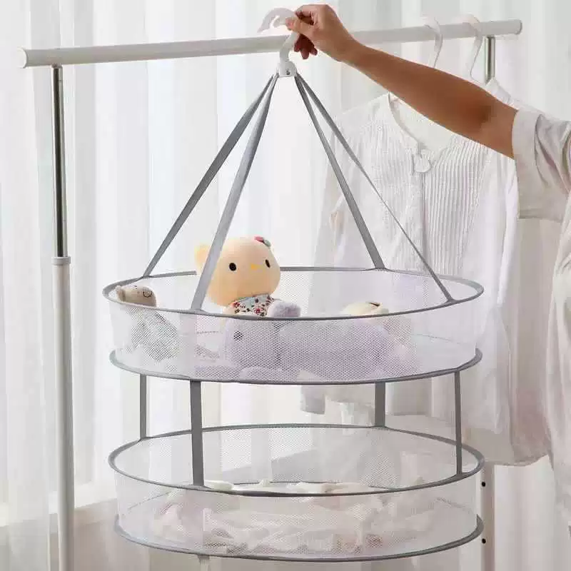 Drying rack, laundry basket, socks, cashmere sweater