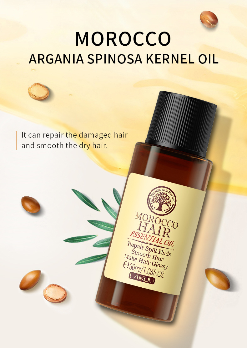 laikou 30ml Hair Care Essential Oil for improving frizz, fragility and split ends, available for wholesale from the manufacturer undefined