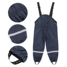外贸儿童PU背带雨裤儿童雨具连体透气户外冲锋裤XX0301