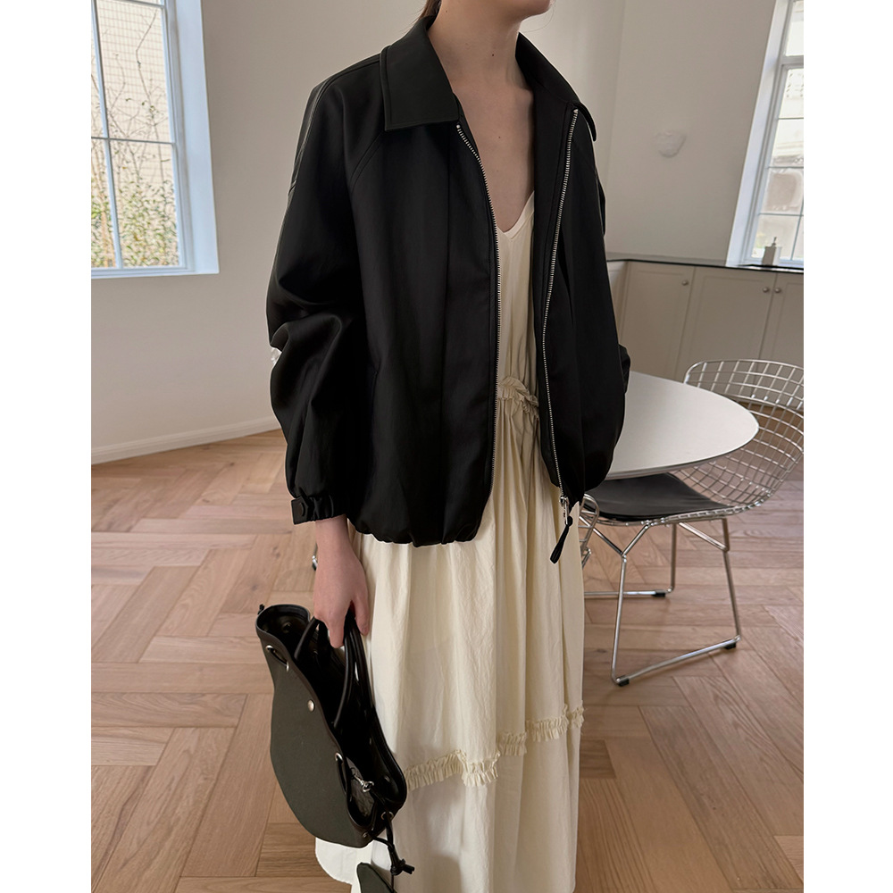 EVERTRUE Leather Jacket PU2026 Women's Spring New Korean Style Workwear Simple Loose Coat 62731