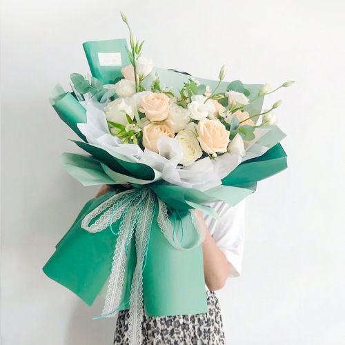 Morning mist matte paper, festive thickened flower wrapping paper, bouquet wrapping flower paper, frosted paper roll Korean bouquet paper wholesale