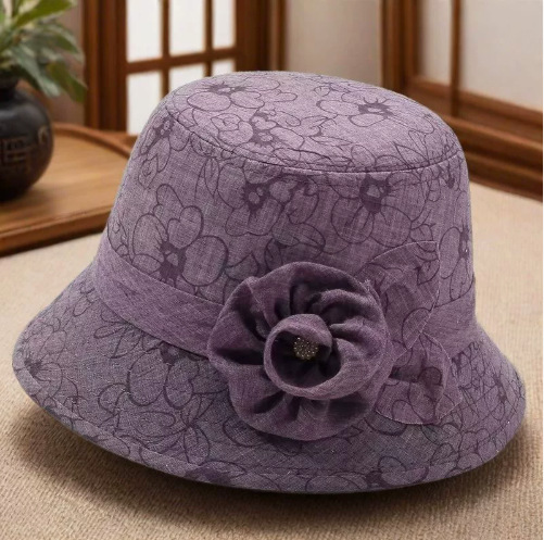 Elderly Mother's Hat Sun Protection Basin Hat Thin Spring and Autumn Grandma Fisherman Hat Fashionable Commuting Middle-Aged and Elderly