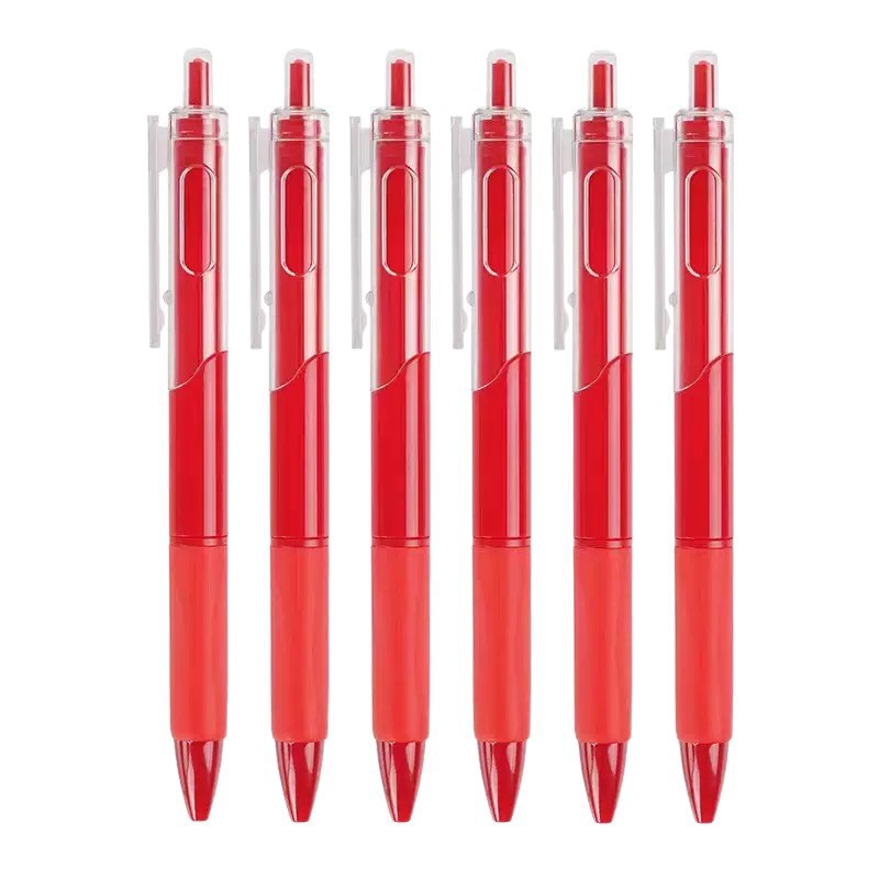 Estudiantes y maestros especiales corrección de tareas bolígrafo rojo tinta continua funda adhesiva suave de alto valor visual de secado rápido bolígrafo neutro image 6