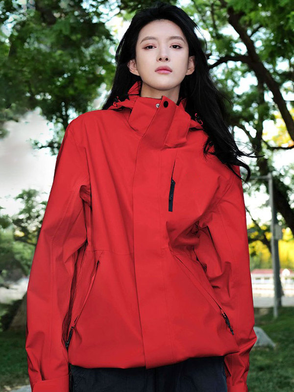 骆铊平替凝夜紫冲锋衣女三合一可拆卸抓绒春秋防风雨登山服外套男|undefined