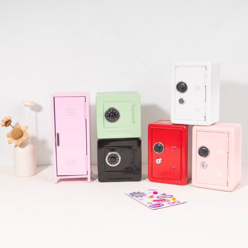Savings Bank for Home Use, Living Room Desktop, High Aesthetic Value, Large Capacity Storage Cabinet, Cross-Border Children's Piggy Bank, Metal Safe