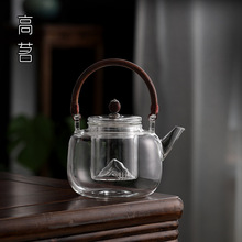 批发加厚耐高温玻璃壶电陶炉专用普洱茶蒸汽煮茶壶提梁蒸煮两用煮