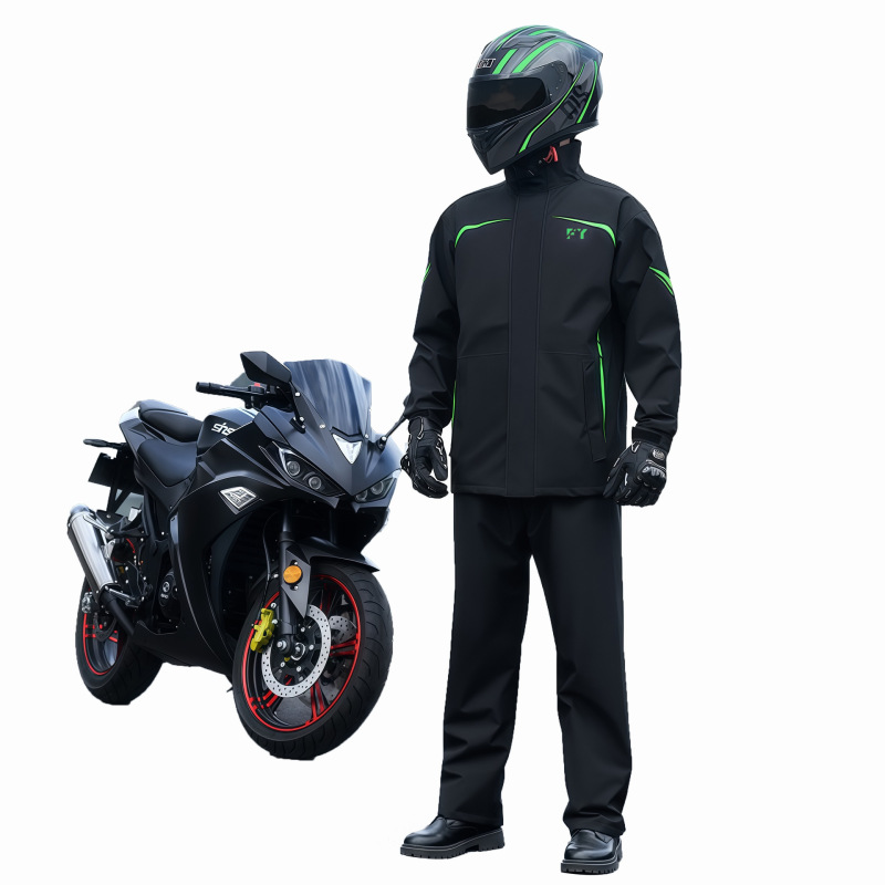 レインコートとレインパンツセット メンズ 大人用 アウター スプリットテイクアウト シングル ロング 保護全身防雨レインコート|undefined