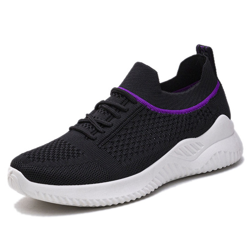 Women's shoes  sports running shoes internet celebrity comfortable casual shoes manufacturer foreign trade breathable fly woven mesh women's shoes