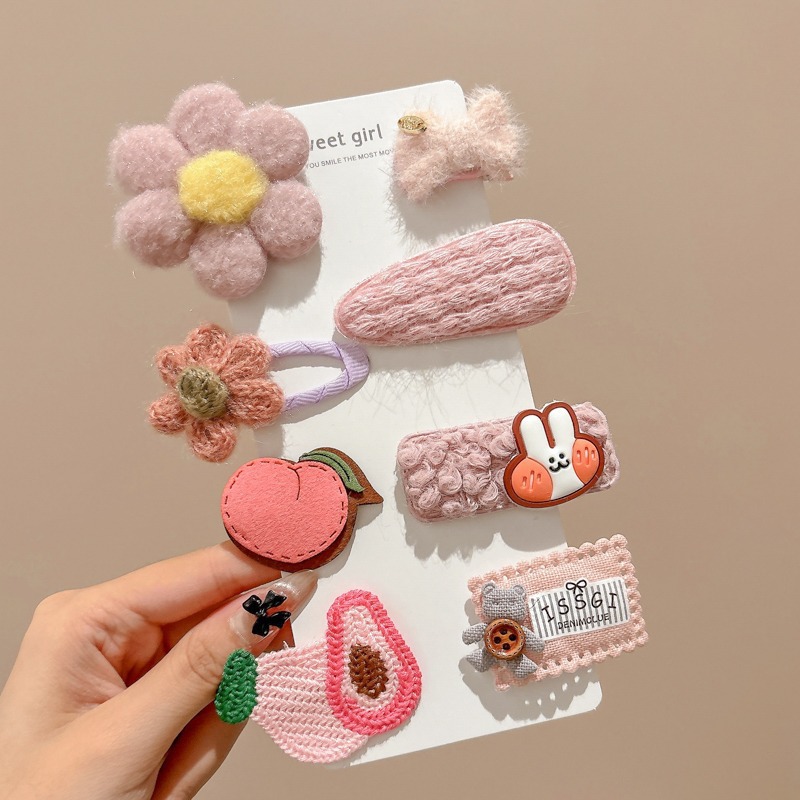 Horquilla para niños de otoño e invierno, sensación de alta calidad, no daña el cabello, pequeña fragancia, horquilla de felpa para niña, tocado, lindo clip lateral