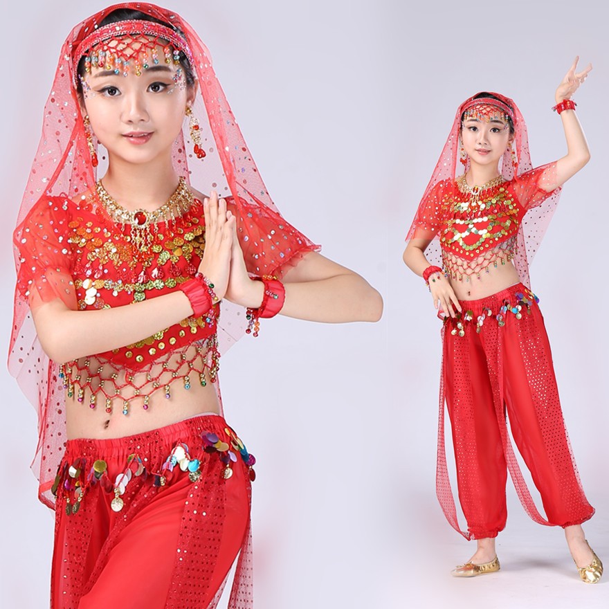 Children's Belly Dance Performance Suit Indian Dance Children's Performance Clothing Foreign Trade Wholesale Cross-Border Exotic Style Clothing