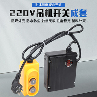 Electric hoist hoist crane switch set 220v up and down button switch handle controller with display
