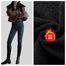 复古蓝色赛羊绒小脚裤2025冬季新款高腰百搭保暖弹力九分牛仔裤女