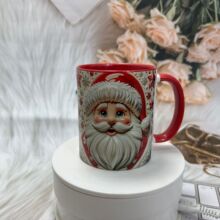3D圣诞节Christmas陶瓷咖啡马克杯子茶水杯Xmas老人Santa Claus