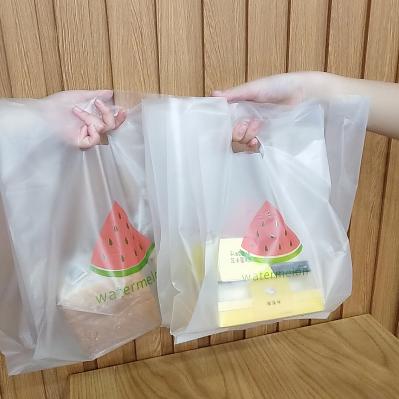 夏季清新磨砂网红可爱西瓜胡萝卜打包袋快餐便当外卖袋烘焙寿司袋
