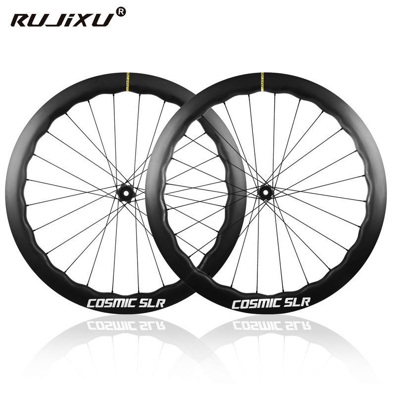 700C 36/54T RUJIXU ratchet carbon fiber carbon knife road car black wave wheel set carbon wheel set disc brake 700C 36/54T RUJIXU ratchet carbon fiber carbon knife road car black wave wheel set carbon wheel set disc brake