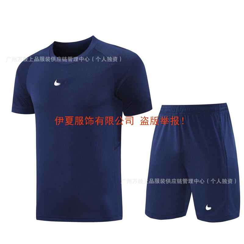 Batch Nd Short-Sleeved Zipper Pants Shorts Zipper Training Suit Pants Football Export Summer Trainning