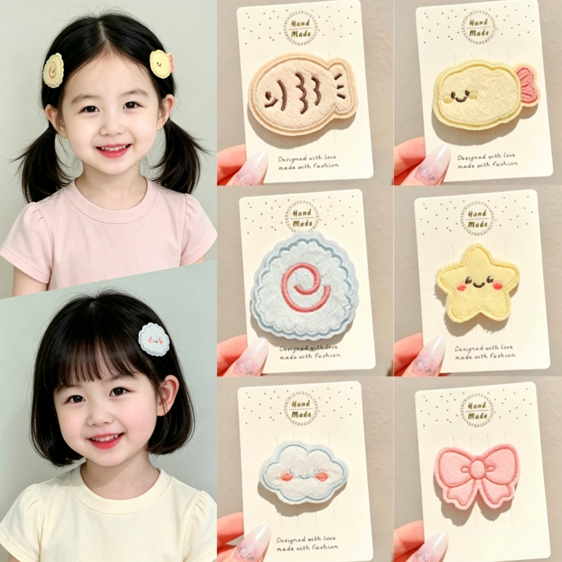 2026 New Cute Cartoon Egg-Shaped Magic Hair Clips for Women, Creative Bangs Clips for Tidying Loose Hair, Seamless Hair Clips, Hair Accessories