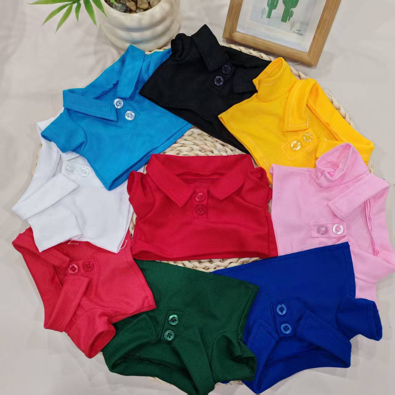 30 cm muñeca polo camisa osos muñeca reemplazo de ropa Teddy Bear ropa muñeca peluche impresión logotipo