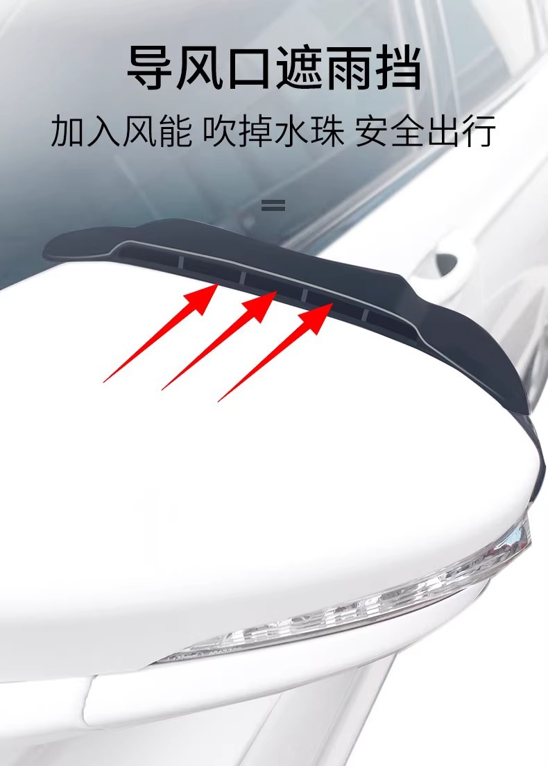 Rainproof Rearview Mirror Car Reversing Mirror Rain Shield Reflector Rain Cover Widened Universal Type