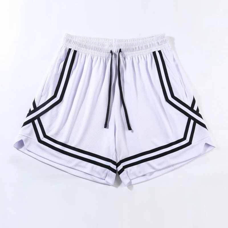American Mesh Webbing Basketball Shorts for Men and Women Summer Training Quick-Drying Sports Pants Breathable Couple Fitness Running Pants