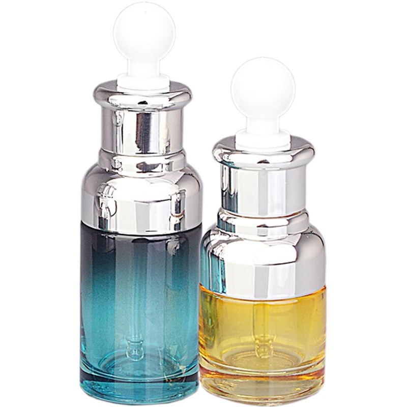 Botella de aceite esencial de vidrio botella cuentagotas cabeza de plástico botella de esencia líquida original salón de belleza maquillaje botella vacía 40ml30ml20ml