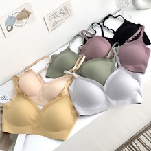 新品睡眠运动内衣女夏薄款无钢圈小胸聚拢显胸小美背文胸胸罩