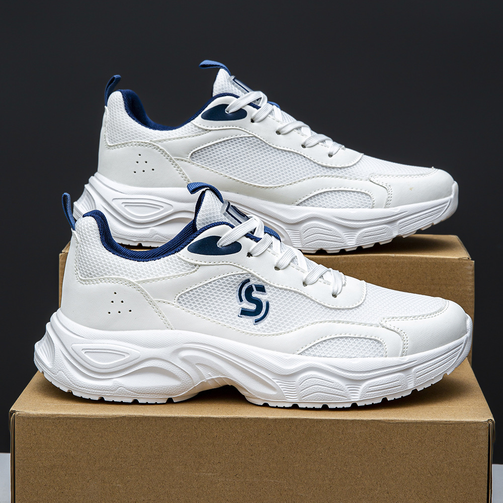 New style dad shoes for men and women, casual sports shoes with breathable mesh, couple's running shoes, thick-soled commuter walking shoes