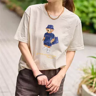 小熊做POL旧日系外贸服装背包夏款成衣染复古背包小熊T直供