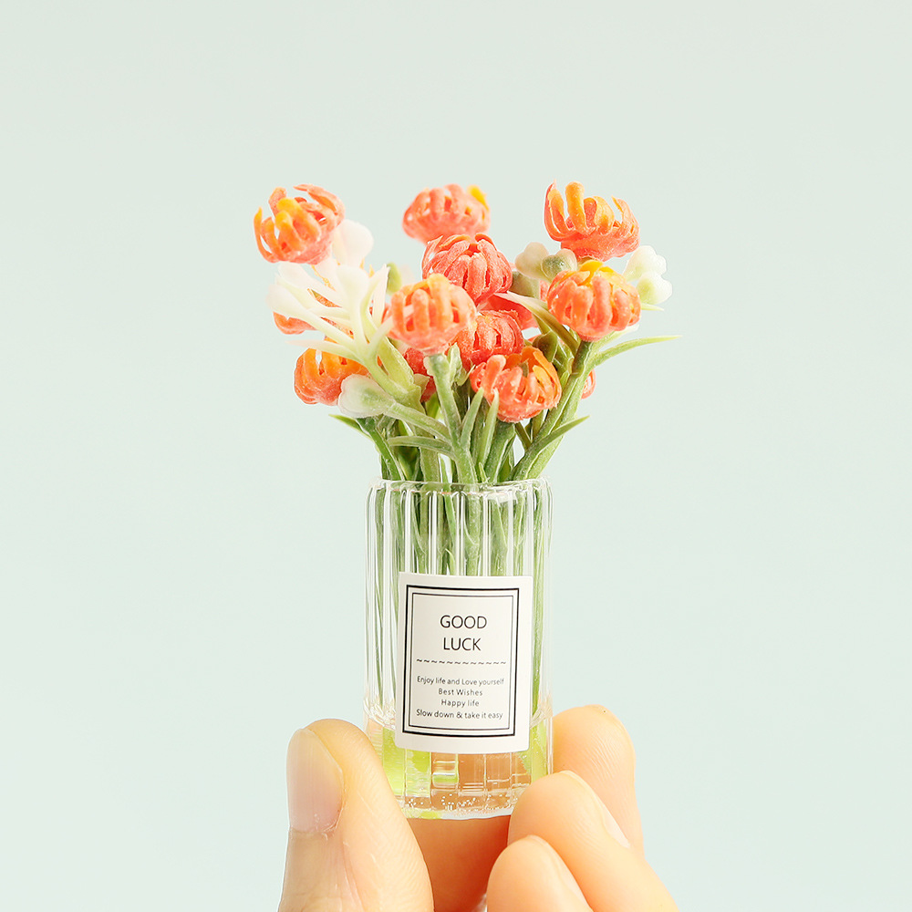 [Actualización] 6 puntos 8 OB11 bJD BLYTHE casa de muñecas mini miniatura modelo accesorios jarrón jazmín