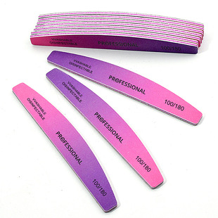 Pink purple gradient ultra-thin nail setback polishing strip manicure nail tools double-sided rubbing strip wear-resistant manufacturers direct sale
