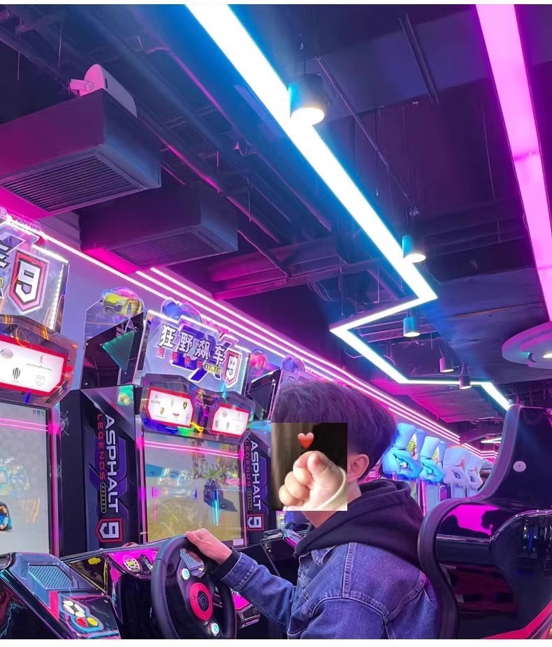 Ciudad de juegos electrónicos módulo de luces de juegos electrónicos parque de juegos de marea espacio centro comercial sala de baile internet café tienda modelado luz