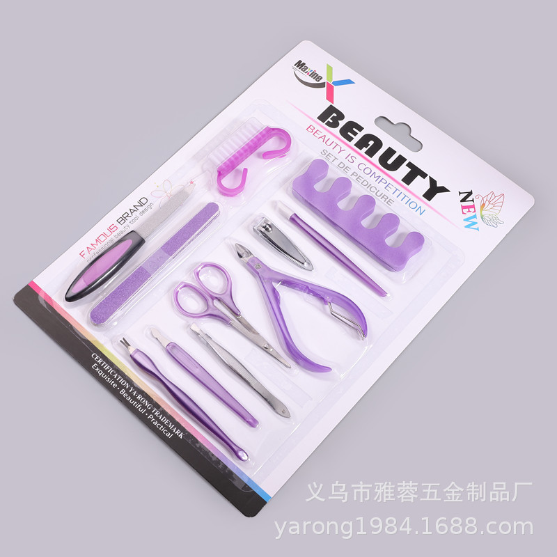 Multi-especificación de la tarjeta de succión de cortadora de uñas, cortadora de uñas, pinzas de piel muerta, archivos de uñas, herramientas de manicuría, tarjeta de succión de color