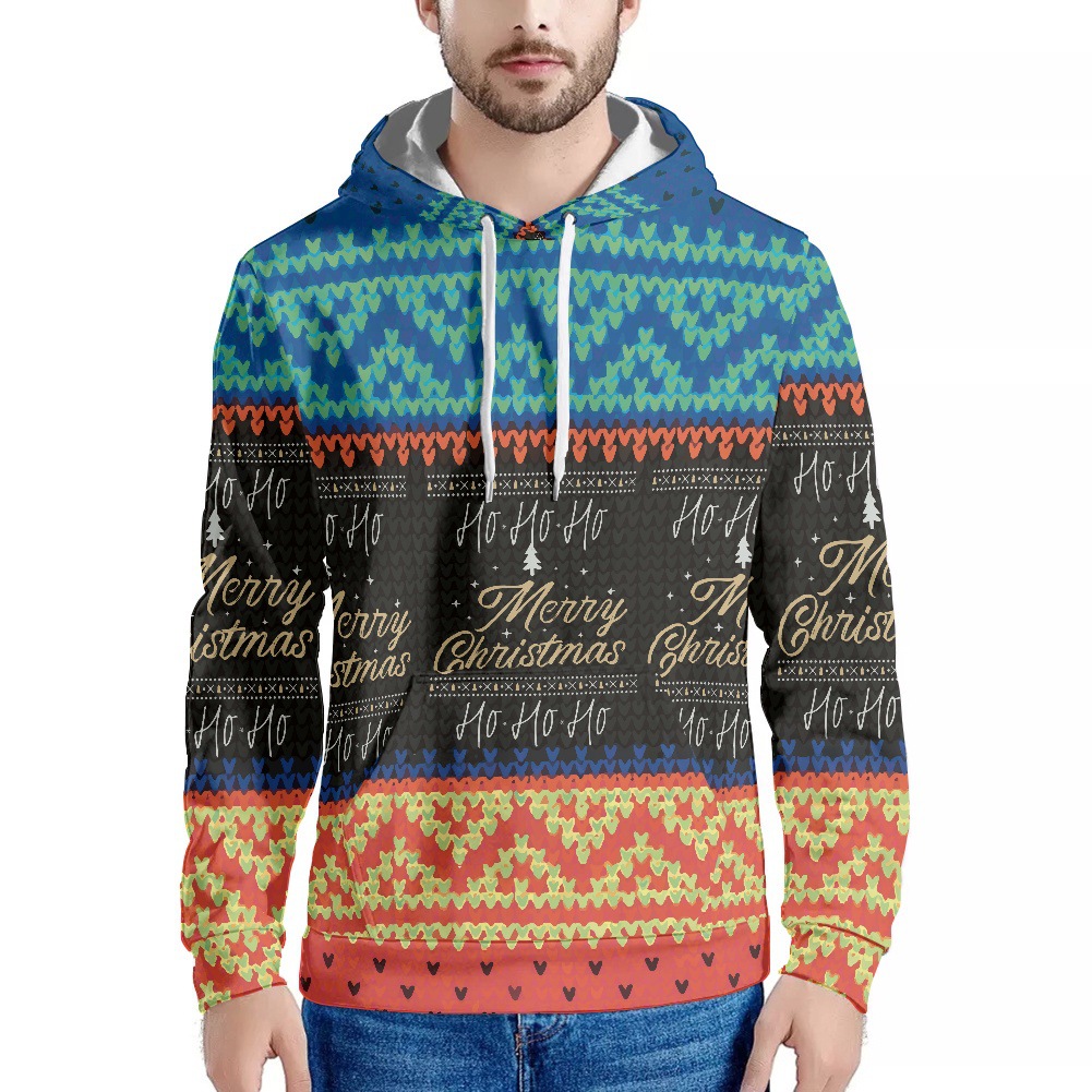 Sweat-shirt pour homme, cadeau créatif imprimé de Noël, cloche, cerf, sweat-shirts_voghion.com